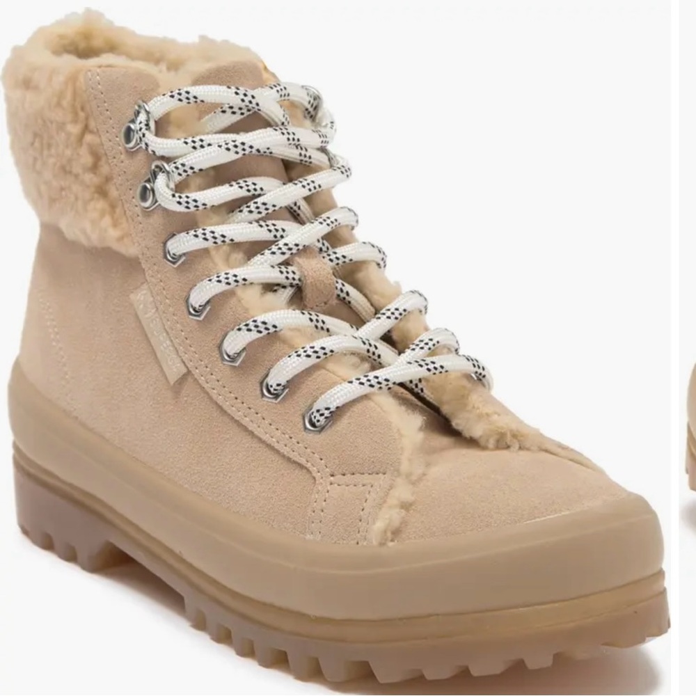 Superga Alpina Suede Faux Shearling Lined Boot